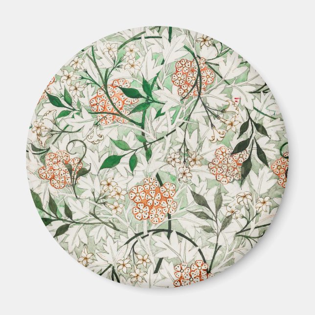 Imã Jardim de Jasmim William Morris Flor Clássica (Frente)