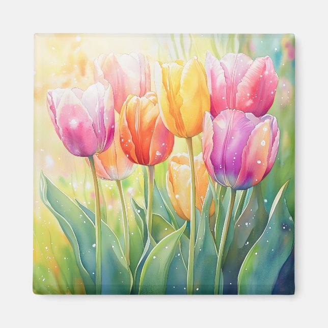 Imã Jardim de Tulipas de Primavera de Aquecedora (Frente)