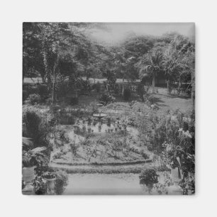 Imã Jardim de uma casa de campo suburbana