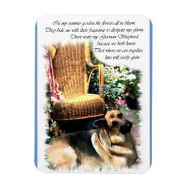 Ímã Jardim de Verão de Arte german shepherd