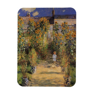 Ímã Jardim do Artista em Vetheuil por Claude Monet