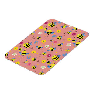 Ímã Jardim do Flor de Abelhas Doce