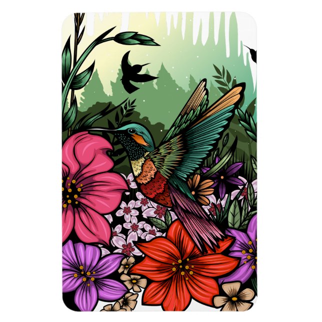 Ímã Jardim do Hummingbird (Vertical)