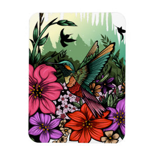 Ímã Jardim do Hummingbird