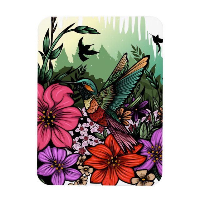 Ímã Jardim do Hummingbird (Vertical)