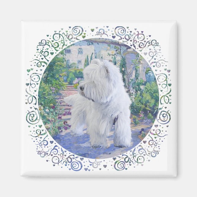 Imã Jardim do West Highland White Terrier (Frente)