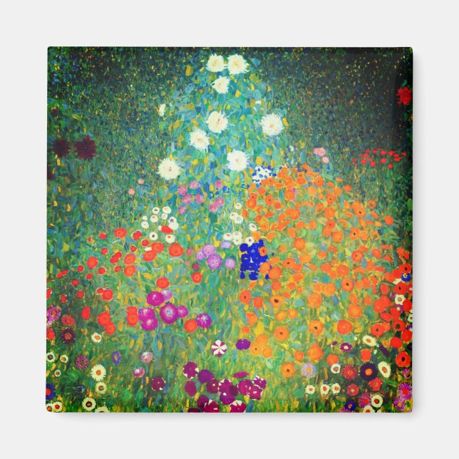 Imã Jardim Flor Gustav Klimt (Frente)
