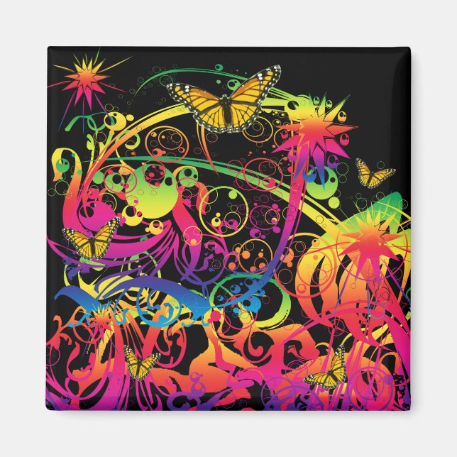 Imã Jardim Mágico com Borboletas (Frente)