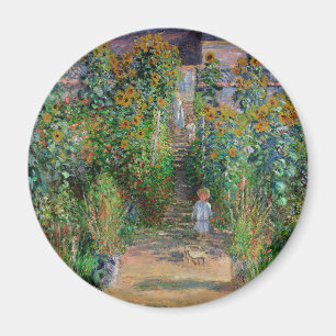 Imã Jardim Monet Vetheuil Pintura Impressionista