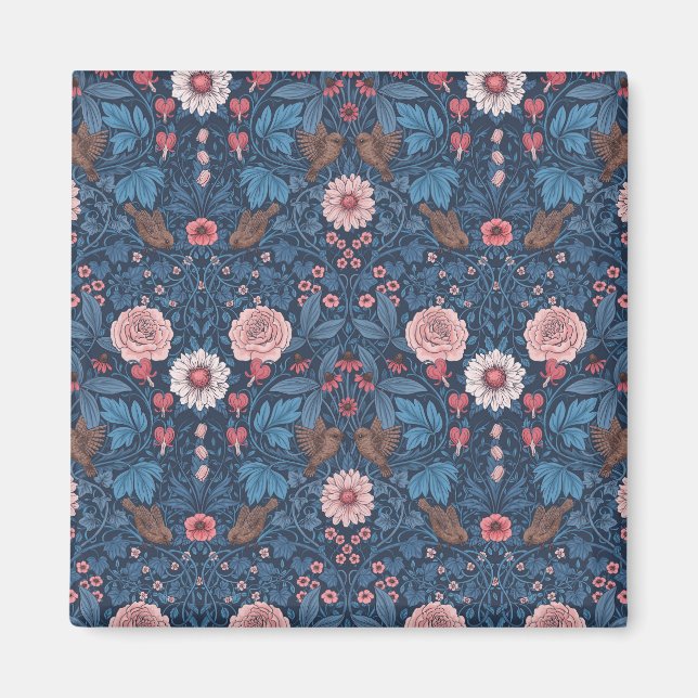 Imã Jardim selvagem em azul (Frente)