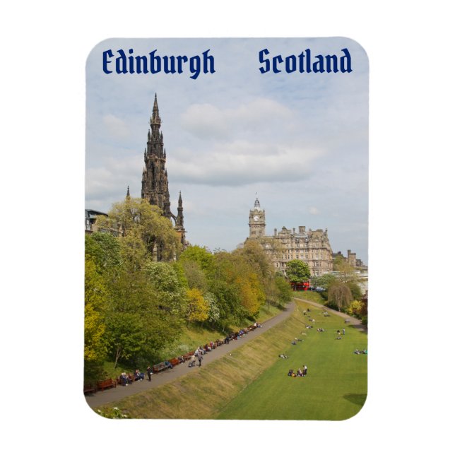 Ímã Jardins da rua Princesa, Edimburgo, Escócia (Vertical)