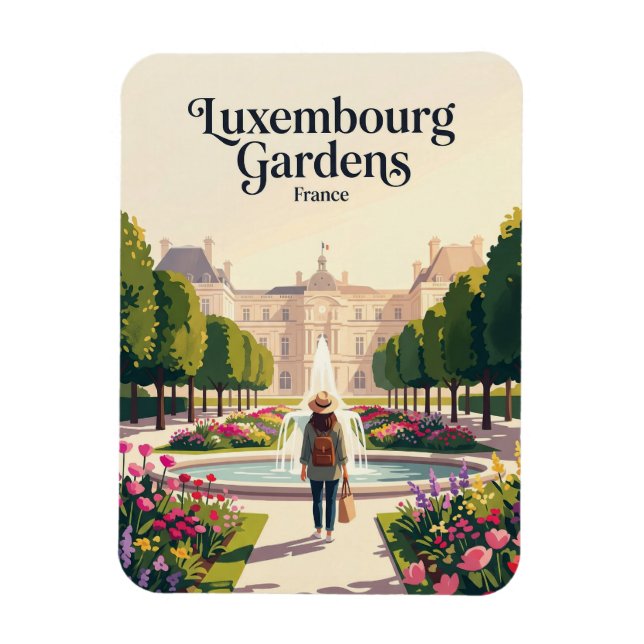 Ímã Jardins de Luxemburgo França (Vertical)