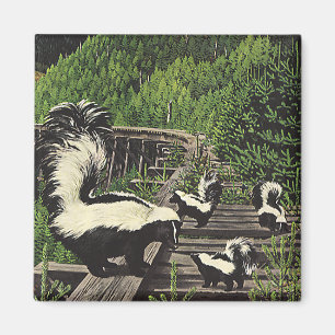 Imã Jaritataca do vintage, animais selvagens e
