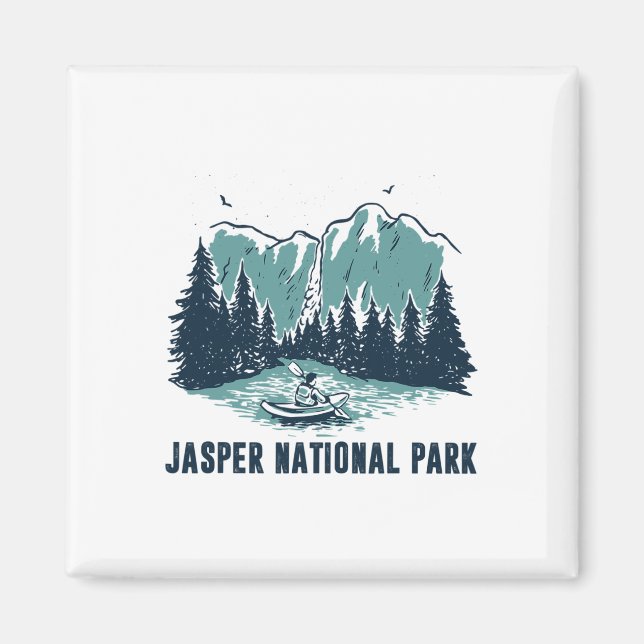 Imã Jasper Montanha Alberta Canadá Jasper Parque Nacio (Frente)