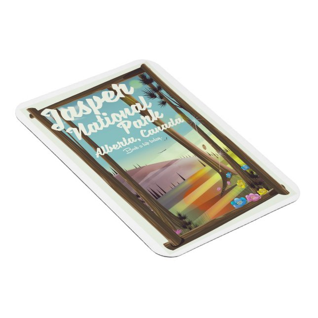 Ímã Jasper National Park, poster de viagens do Canadá (Lado Direito)