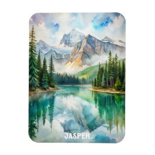 Ímã Jasper National Park Watercolor Painting