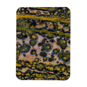 Ímã Jasper Oceano com manchas amarelas