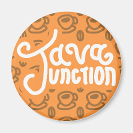 Imã Java Junction Coffee e Bean Magnet Orange