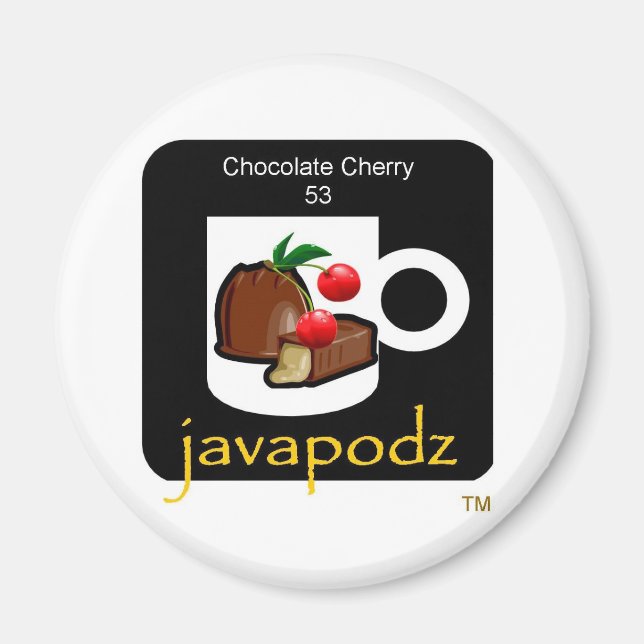 Imã JavaPodz - Mag de chocolate de cereja (Frente)