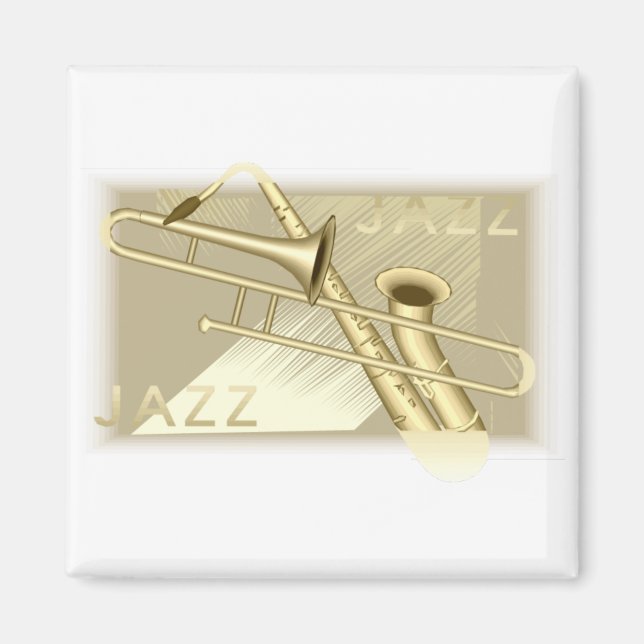 Imã Jazz Saxaphone e Trombone (Frente)