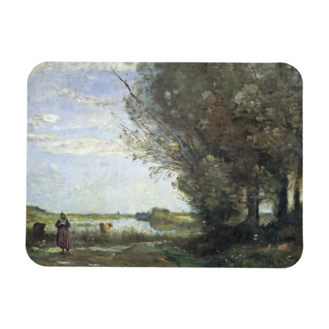 Ímã Jean-Baptiste-Camille Corot - River View (Horizontal)