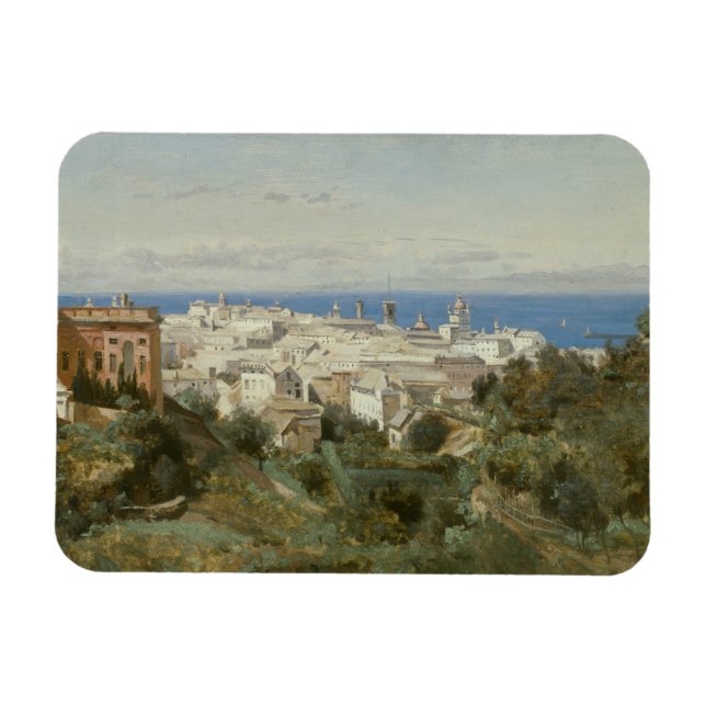 Ímã Jean-Baptiste-Camille Corot - Vista de Génova (Horizontal)