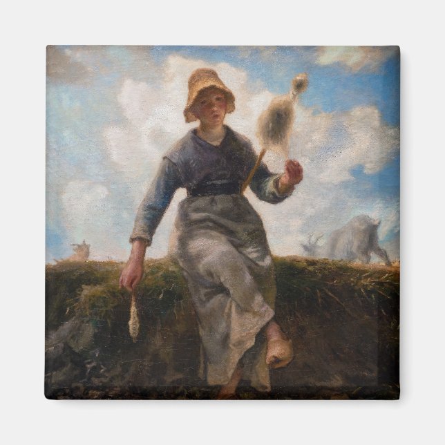 Imã Jean-Francois Millet - The Spinner Girl (Frente)