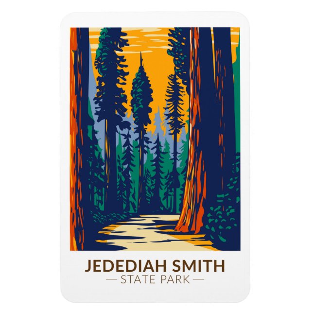 Ímã Jedediah Smith Redwoods State Park Califórnia (Vertical)