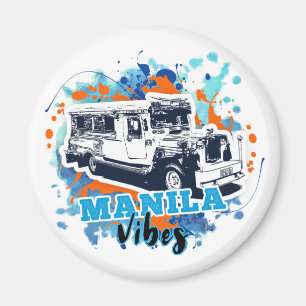 Imã Jeepney Manila Vibes Blue Orange