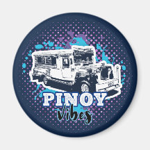 Jeepney Pinoy Vibes Azul Rosa