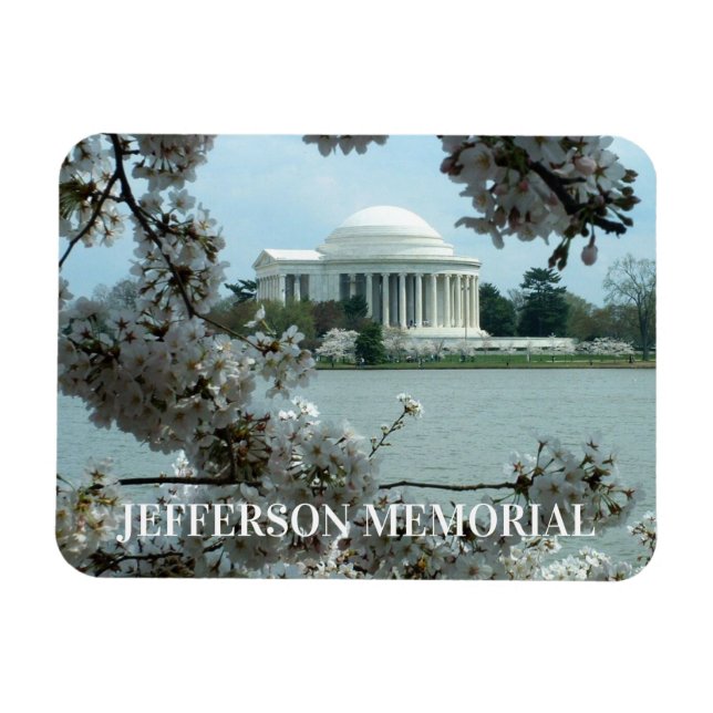 Ímã Jefferson Memorial, Cherry Blossoms (Horizontal)