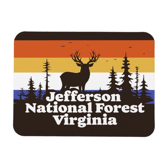 Ímã Jefferson National Forest Virginia (Horizontal)