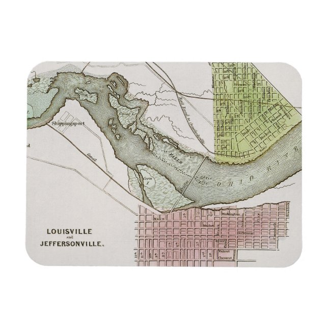 ÍMÃ JEFFERSONVILLE, ÍNDIA: MAPA (Horizontal)
