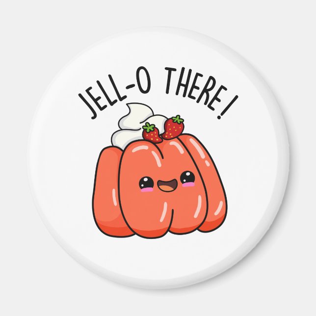 Imã Jello Lá Engraçado Laranja Jello Pun (Frente)