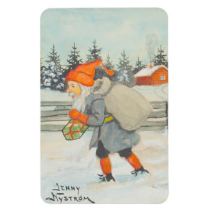 Ímã Jenny Nystrom - Ilustração sueca de Natal