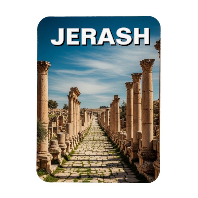 Ímã Jerash Jordan Travel (Vertical)