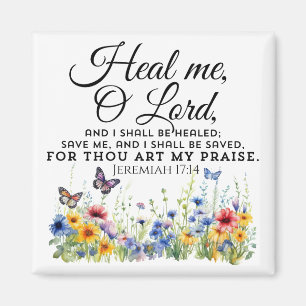 Imã Jeremiah 17:14 Bíblia de cura Verse Flores Selvage