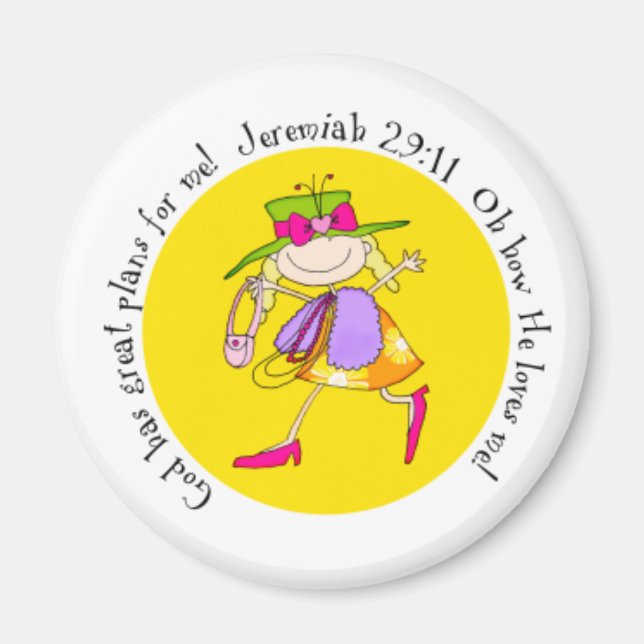 Imã Jeremiah 29:11 Magnet (Frente)