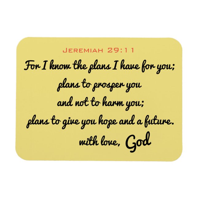 Ímã Jeremiah 29:11 Magnet (Horizontal)
