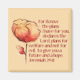 Imã Jeremiah 29:11 Magnet — Porque eu sei os planos...