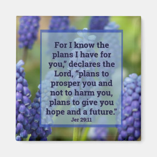 Imã Jeremiah 29:11 Magneta Floral