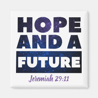 Imã Jeremiah 29:11 Magneta Quadrada