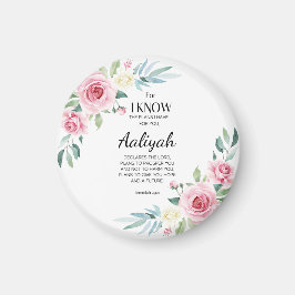 Imã Jeremiah 29:11 Rosa Rosa Personalize