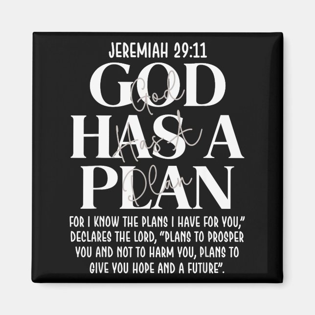 Imã Jeremias 29 11 Deus tem um plano versículo da bíbl (Frente)