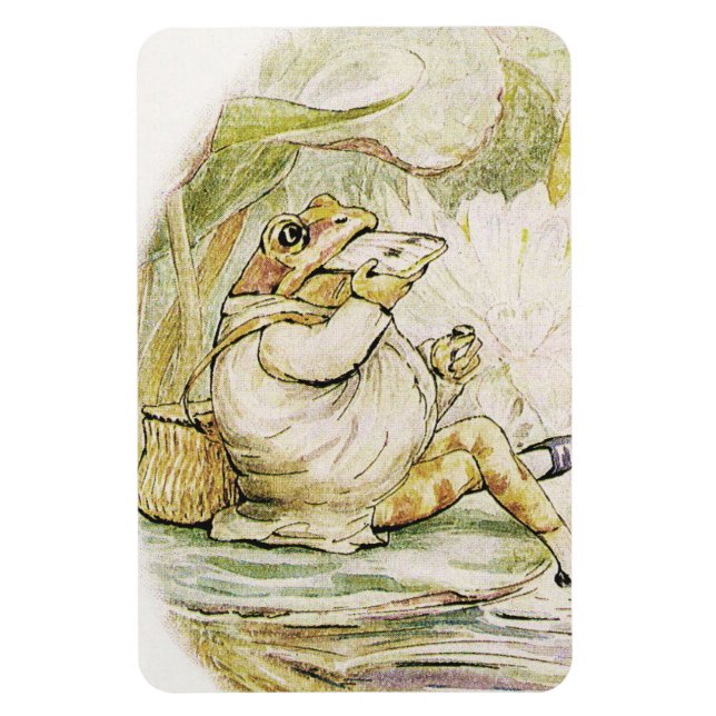 Ímã Jeremy Fisher come almoço por Beatrix Potter (Vertical)