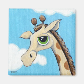 Imã Jeremy Giraffe com a cabeça nas nuvens