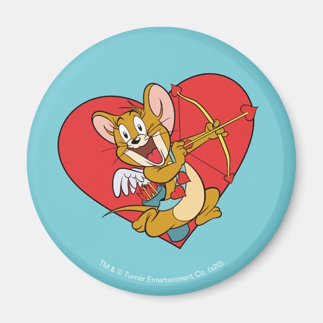 Imã Jerry Mouse Vestido como Namorados Cupido (Frente)