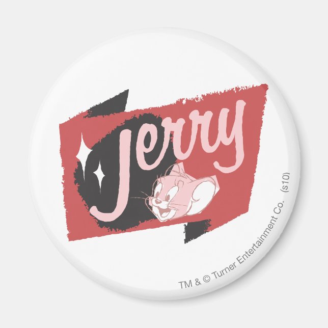 Imã Jerry Red e Black Logo (Frente)