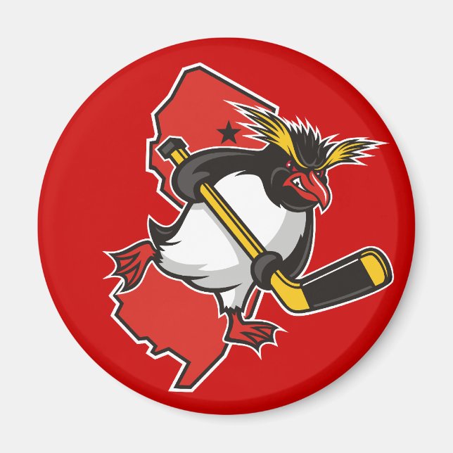 Imã Jersey Penguins Round Magnet (Frente)
