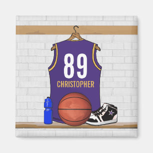 Imã Jersey Personalizado de Roxo e Dourado